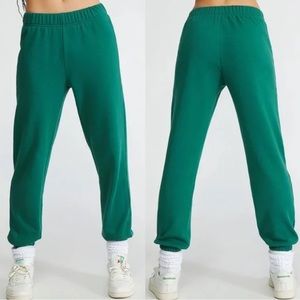 REFORMATION JEANS ORGANIC PINE GREEN JOGGER SWEATPANTS SIZE MEDIUM